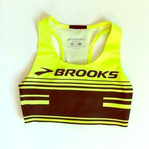 Brooks Highlighter Yellow Sports Bra